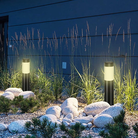 COM1950s Solar Pathway Lights Outdoor | Bright Solar Garden Lights | 15 Hrs Dusk To Dawn Solar Yard Lights for Lawn,Walkway,Driveway | Luxury Landscape Path Lights | Auto On/Off,Waterproof