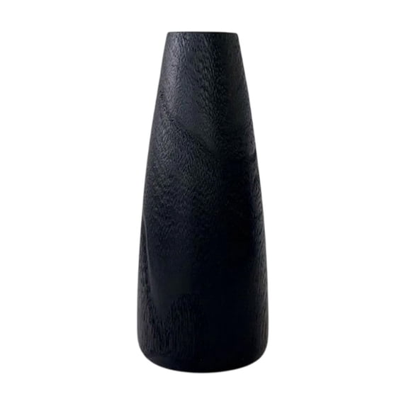 COM1950s Solid Wood Vase for Home Decor, Minimalist Tabletop Centerpiece, Rustic Flower Vase for Living Room, Modern Wooden Vase Decor, Farmhouse Style Vase