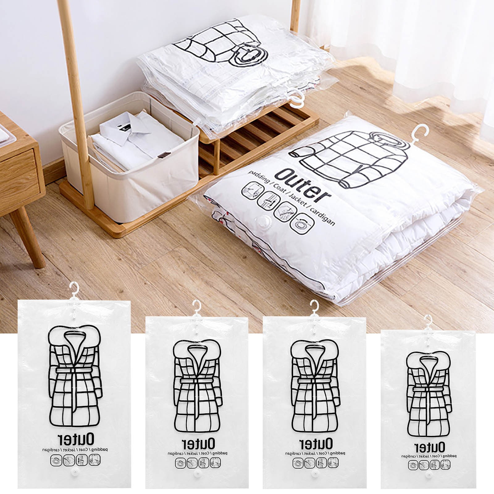 COM1950s Spacesaver Hanging Vacuum Storage Bags - Vacuum Sealer Bags ...