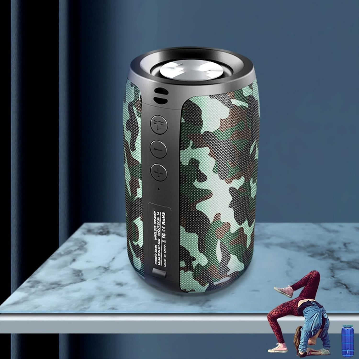 COM1950s Speakers Bluetooth Wireless Loud Aursear Waterproofs Bluetooth Speaker Aursear Portable Bluetooth Speaker Portable Wireless Speaker with Louds Stereo Sound