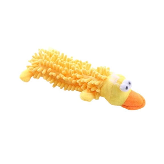 COM1950s Squeaky Dog Chew Toy, Interactive Puppy Teething Toy with Soft Fabric for Aggressive Chewers, Gentle Teeth Cleaning Fun