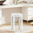 thumbnail image 1 of COM1950s Stackable Plastic Stool,Round Step Stool with Non-Slip Base,Lightweight Multi Purpose Stool for Home Kitchen Dining,Portable Stacking Footrest Stool,18 X 12 Inch, 1 of 9