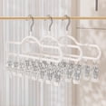 thumbnail image 1 of COM1950s Stainless Steel Drying Rack with Clips,Multifunctional Clothes Hanger Organizer for Laundry,Space Saving Garment Dry Rack with Windproof Clips for Socks,Scarves,Pants,Indoor Outdoor Use, 1 of 9