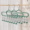 thumbnail image 1 of COM1950s Stainless Steel Drying Rack with Clips,Multifunctional Clothes Hanger Organizer for Laundry,Space Saving Garment Dry Rack with Windproof Clips for Socks,Scarves,Pants,Indoor Outdoor Use, 1 of 9