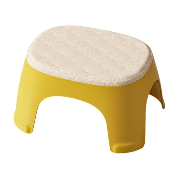 COM1950s Step Stool for Adults and Kids, Sturdy Plastic Stool with Anti-Slip Pads, Wide Seat for Bathroom, Living Room, Shoe Changing