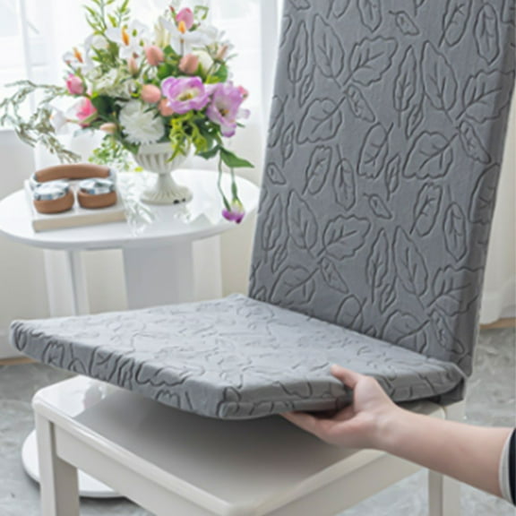 COM1950s Stretch Dining Chair Covers,One-Piece Design with Built-In Cushion,Elastic Flock Fabric for Home and Event Use,Fits Standard Chairs Durable and Easy To Clean