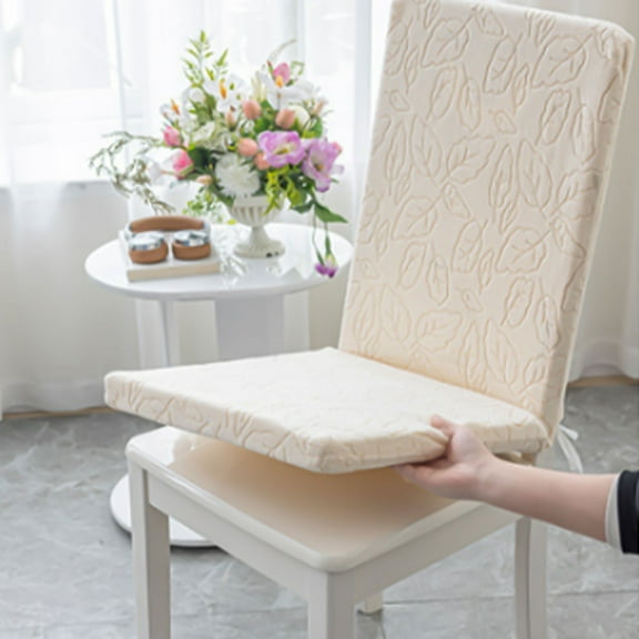 COM1950s Stretch Dining Chair Covers,One-Piece Design with Built-In Cushion,Elastic Flock Fabric for Home and Event Use,Fits Standard Chairs Durable and Easy To Clean