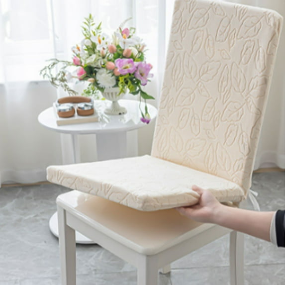 COM1950s Stretch Dining Chair Covers,One-Piece Design with Built-In Cushion,Elastic Flock Fabric for Home and Event Use,Fits Standard Chairs Durable and Easy To Clean