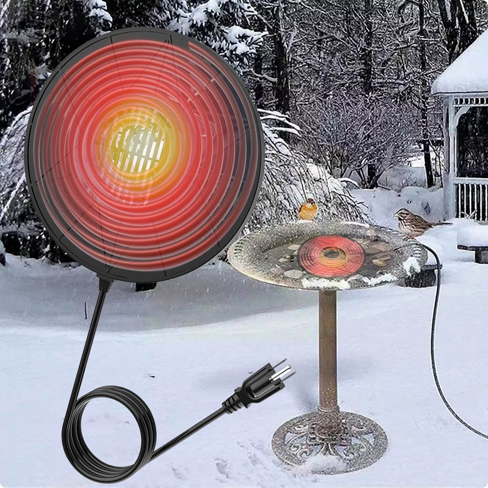 COM1950s Submersible Stock Tank Heater with Automatic Thermostat Control,Non-Conductive Deicer for Livestock Water Tanks and Small Outdoor Ponds
