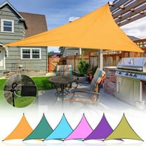 COM1950s Sun Shade Sail Triangle 20 FT - Waterproof Outdoor Canopy for Garden, Patio & Party, 98% UV Block with Installation Accessories