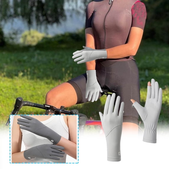 COM1950s Sunscreen Gloves for Women,Uv Protection Summer Gloves with Touchscreen Fingertips,Breathable Fabric for Driving Cycling and Outdoor Activities,Fits Palms Up To 3.9 In.
