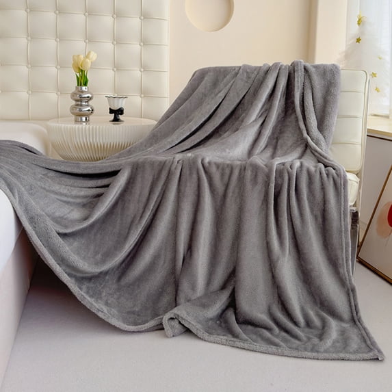 COM1950s Super Soft Fleece Throw Blanket, Cozy Blanket for Bed and Couch, 59 by 79 Inches Plush Blanket for Sofa, Warm and Lightweight Throw