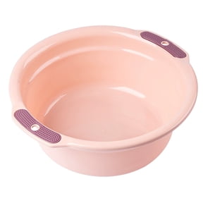COM1950s Thickened Multi-Purpose Wash Basin, Double-Handled Household Plastic Basin for Laundry, Foot Soaking and Daily Tasks, Space-Saving Stackable Design for Bathroom and Dormitory Use