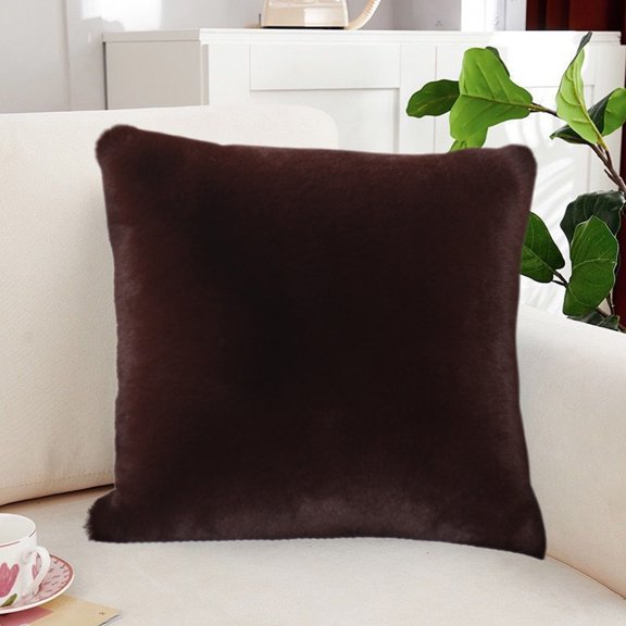 COM1950s Throw Pillow Decorative Cushion,Soft Velvet Fabric for Sofa Bed and Living Room,17.7 Inches Square Size,Comfortable Home Decor Essential
