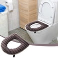 thumbnail image 1 of COM1950s Toilet Seat Cover,Warm Fleece Toilet Pad with Zipper for Easy Cleaning,Universal Fit for All Standard Toilet Seats,Thickened and Soft for Winter and Autumn Comfort, 1 of 8