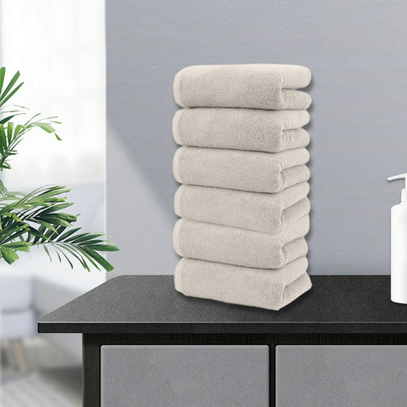 COM1950s Towels for Bathroom,Superior Egyptian Cotton Pile 6 Pc Towel Set/Bath Towels,Face Towels/Washcloths,Ultra Soft Luxury Towels,Thick Plush Essentials,Guest Bath,Spa,Hotel Bathroom,31X14In