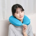 thumbnail image 1 of COM1950s Travel Pillow,Neck Pillow for Traveling U Shaped Memory Foam Black Portable Headrest Sleep Airplane Travel Neck Pillow for Flight,Car & Home,Office,11.81X11.81X3.93In, 1 of 9