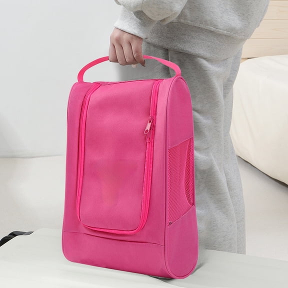 COM1950s Travel Shoe Storage Bag,Large Shoe Organizer with Breathable Mesh and Double Zipper,Portable Shoe Bags for Basketball Shoes High Heels,Fits Luggage Carry On