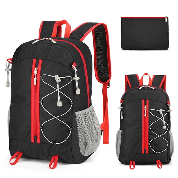 COM1950s Ultralight Foldable Backpack,Water Repellent Hiking Daypack for Outdoor Travel,Large Capacity Drawstring Sport Rucksack Packable for Men Women
