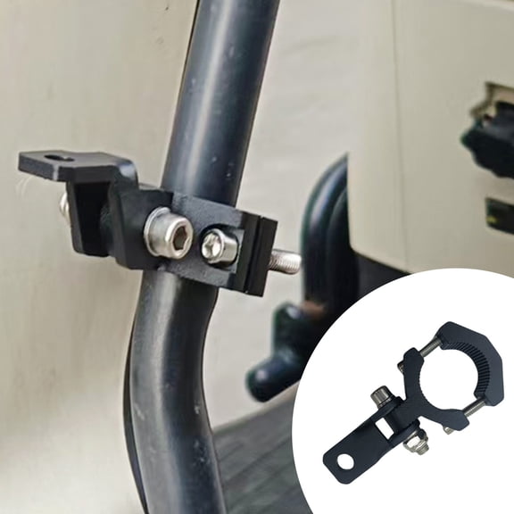COM1950s Universal Motorcycle Light Bracket,Shock Absorption Clip-On Mount for Atv Utv Beach Bike Guardrail,2Pcs Aluminum Alloy Off-Road Led Light Holder for Car Roof Truck Modification