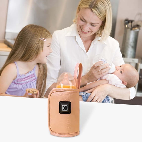COM1950s Usb Universal Baby Bottle Insulation Cover Heating Portable Insulation Bag To Warm Milk