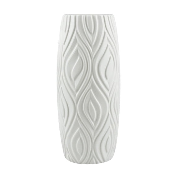 COM1950s Vase, Plastic and Durable, For Dried and Fresh Flowers, Home Decor Centerpiece, White Pink Blue