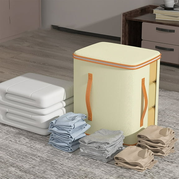 COM1950s Visible Window Storage Box,Large Capacity Dustproof Organizer,Portable Multi-Purpose Home Storage Bin