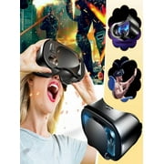 COM1950s Vr Headset for Phones Virtual Reality Glasses with Wireless Headset Goggles for Max Movies and Games