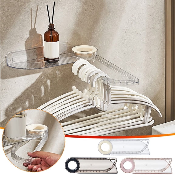 COM1950s Wall Mounted Hanger Organizer,No Drill Foldable Clothes Rack with Multi-Hole Design for Storage,Space Saving Drying Rack for Laundry Room,Balcony,Bathroom