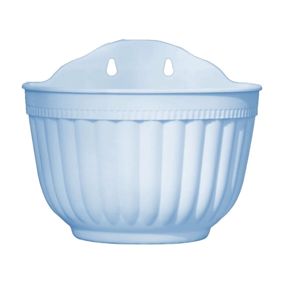 COM1950s Wall Mounted Planter With Drainage Holes, Hanging Plastic Flower Pot for Indoor Outdoor Plants, Balcony and Terrace Decoration