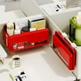 thumbnail image 1 of COM1950s Wall Mounted Storage Box,Foldable Organizer with Strong Adhesive,No Drilling Required,Collapsible Hanging Basket for Kitchen Office and Living Room, 1 of 7