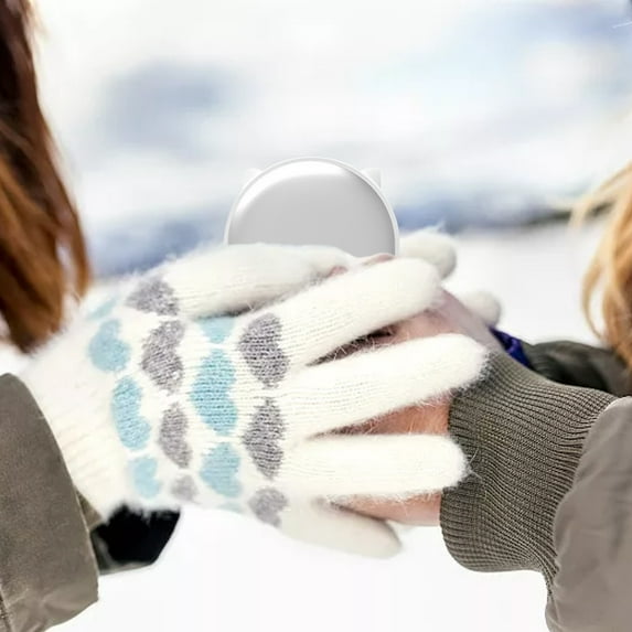 COM1950s Warm Hands Hand Warmers,Usb Charging Hand Warmer Charging Treasure Temperature Control Double-Sided Heating Mobile Power Hand Warmer Two-In-One