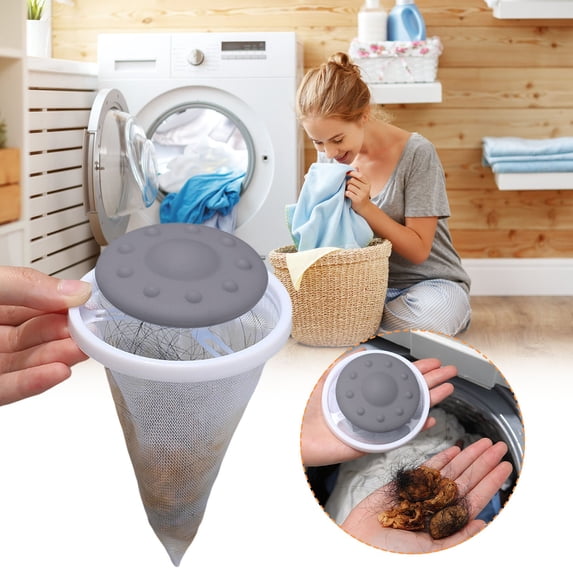COM1950s Washing Machine Filter,Floating Hair and Lint Catcher,Universal Fit for All Models,Easy Installation Without Tools,Durable Plastic Material,Cost-Effective Laundry Solution