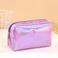 thumbnail image 1 of COM1950s Waterproof Travel Makeup Bag,Large Capacity Cosmetic Organizer with Handles,Pu Toiletry Pouch for Swimming,7X4X3 Inch, 1 of 9
