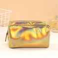 thumbnail image 1 of COM1950s Waterproof Travel Makeup Bag,Large Capacity Cosmetic Organizer with Handles,Pu Toiletry Pouch for Swimming,7X4X3 Inch, 1 of 9