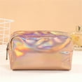 thumbnail image 1 of COM1950s Waterproof Travel Makeup Bag,Large Capacity Cosmetic Organizer with Handles,Pu Toiletry Pouch for Swimming,7X4X3 Inch, 1 of 9