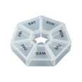 thumbnail image 1 of COM1950s Weekly Pill Organizer, Travel Pill Planner, Portable Box, Color Transparent Storage Box, 7-Day Round Box Case Storage Dispenser Organizer,Medicine Pill Organizer, 1 of 8
