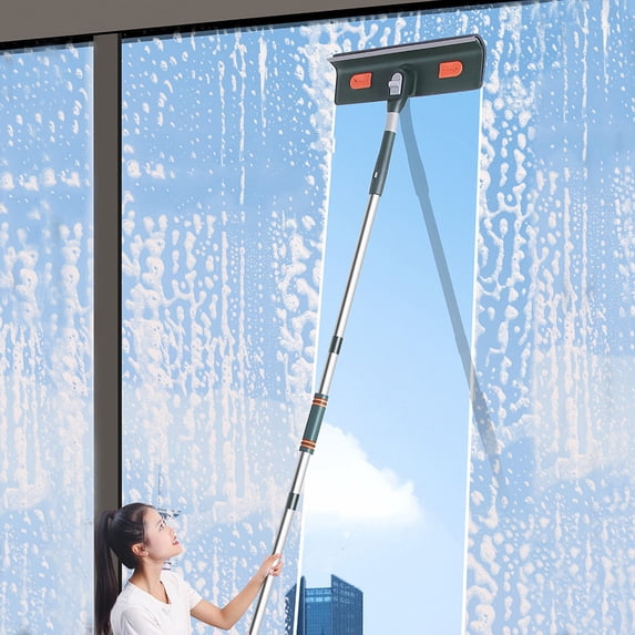 COM1950s Window Squeegee Cleaning Tool Window Scalable Squeegee Cleaner, 3 in 1 Shower Squeegee , 56‘’ Window Washing Equipment , Glass Cleaning Tools for Indoor/Outdoor Window