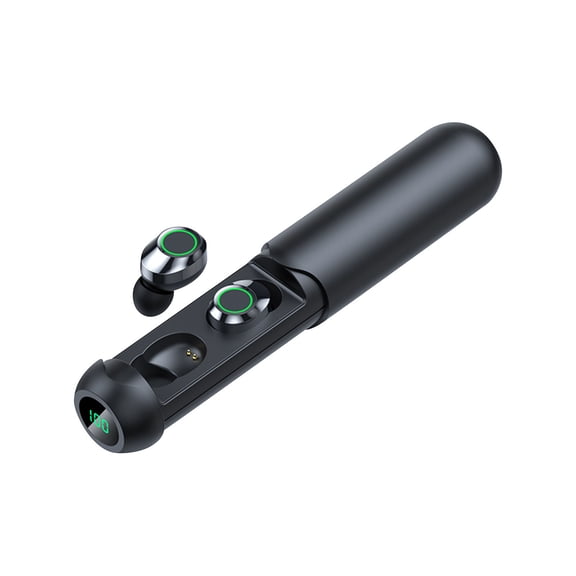 COM1950s Wireless Earbuds, Bluetooth 5.3 Headphones with Led Digital Display, Sports Earphones with Charging Case, 30H Battery Life for Iphone Android Gym Black