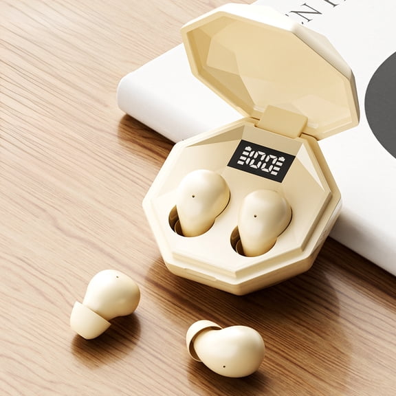 COM1950s Wireless Earbuds Bluetooth,Mini In-Ear with Noise Cancelling and Fast Charging,Low Latency 5.4,Digital Display for Immersive Sound