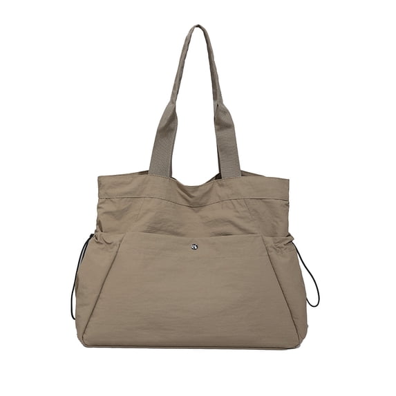 COM1950s Women's Nylon Tote Bag, Lightweight Water-Resistant Handbag with Multiple Pockets, Adjustable Drawstring Closure for Travel, Gym, Office Work