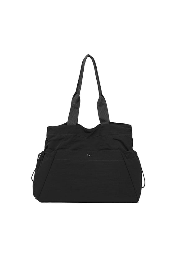 Women's Nylon Tote Bag, Lightweight Water-Resistant Handbag with Multiple Pockets, Adjustable Drawstring Closure for Travel, Gym, Office Work