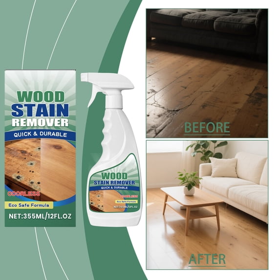 COM1950s Wood Cleaner Spray, Powerful Stain Remover for Furniture, Restores Natural Luster, Mild Multi-Surface Formula for Hardwood Cabinets