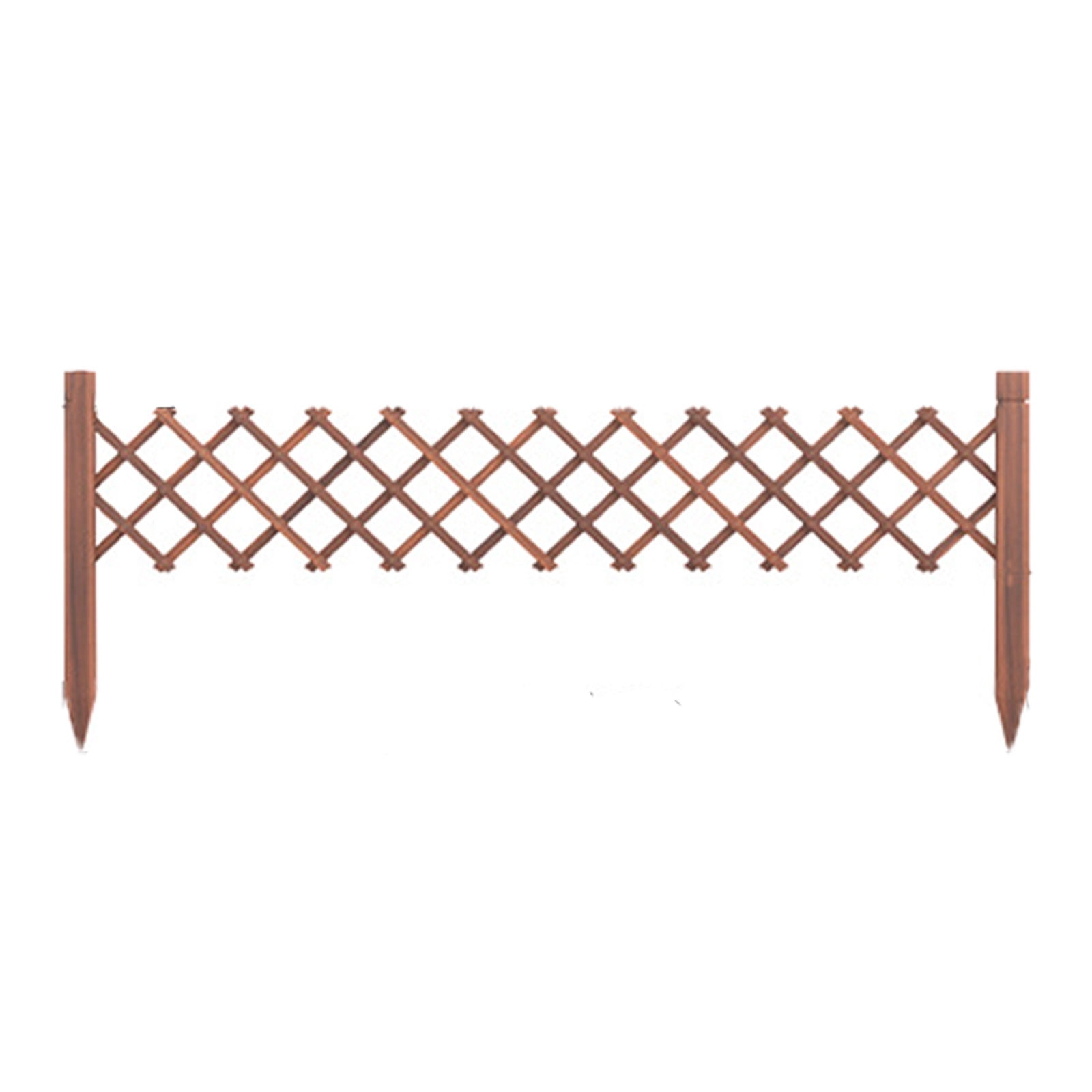 COM1950s Wooden Garden Fence Panels, 49.2in Expandable Folding Fence, Outdoor Decorative Flower Trellis for Climbing Plants, Yard Border Barrier for Courtyard, Balcony, Flower Bed