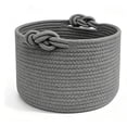 thumbnail image 1 of COM1950s Woven Storage Basket with Handles, Cotton Rope Storage Bin for Home Organization, Decorative Basket for Shelves, Living Room, Bedroom, Closet, 1 of 7