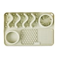 thumbnail image 1 of Vibrant Life Silicone Slow Feeder Compartment Pet Mat, Gray, 12" x 8", 1 of 5