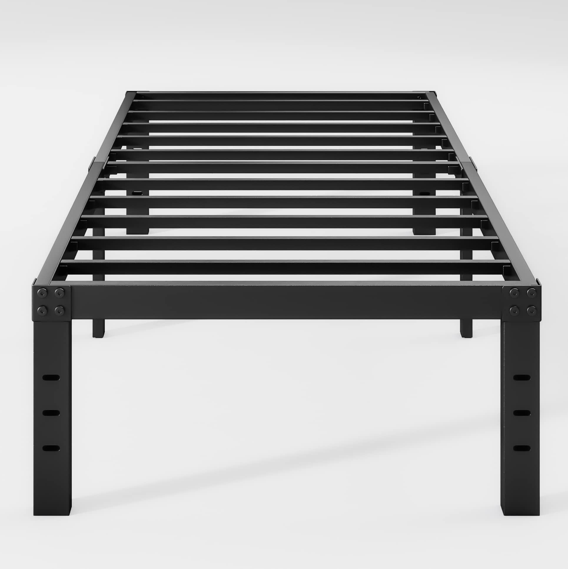 COMASACH 14" TwinXL Metal Platform Bed Frame, Heavy Duty Mattress Foundation, Easy Assembly, No