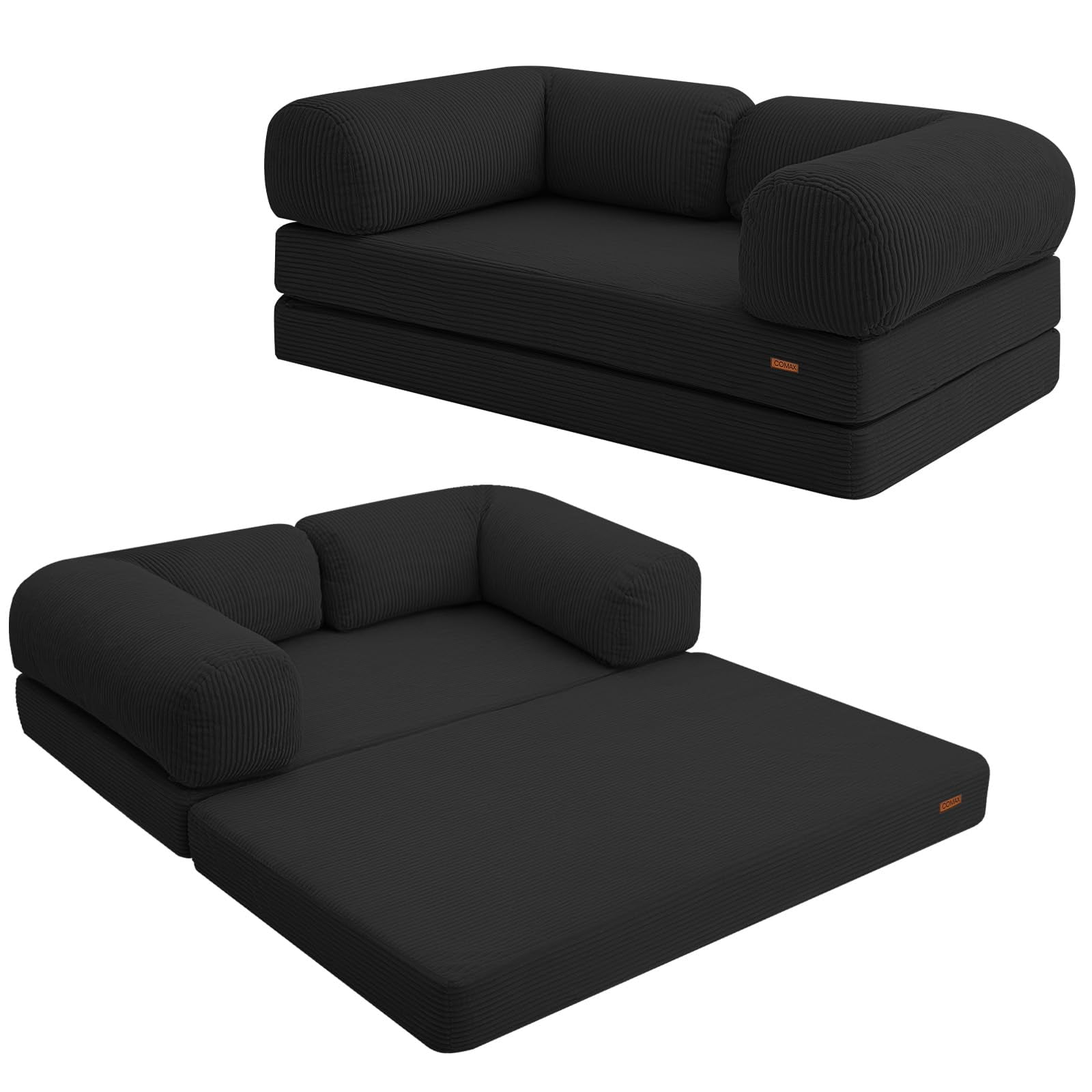 COMAX Folding Sofa Bed Queen, 4-in-1 Foldable Floor Couch