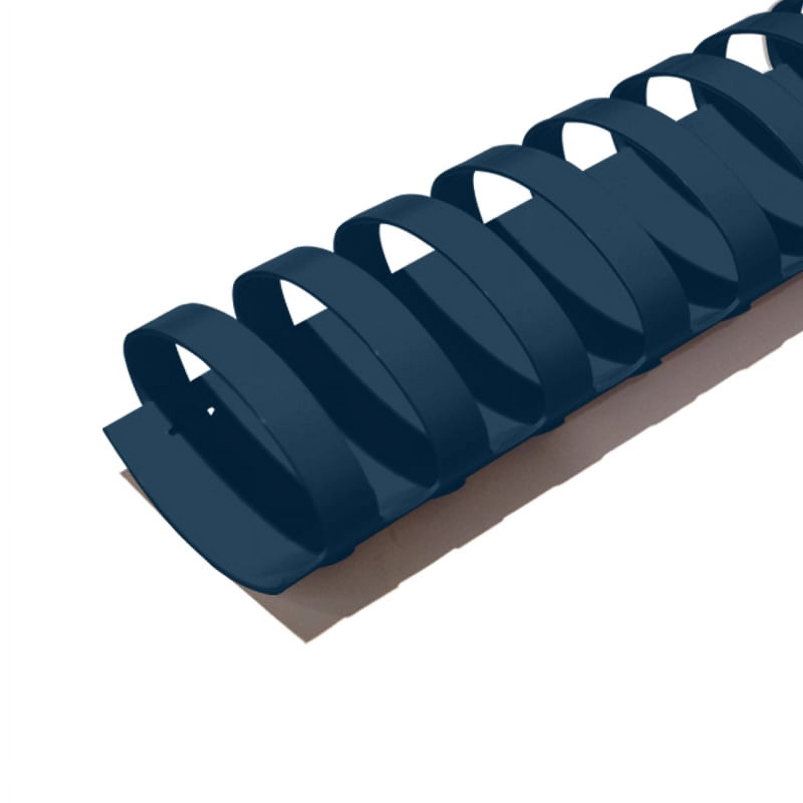COMB1304-NV - 19 Ring Plastic Comb Binding Spines for 375 Sheet Capacity - 1-3/4 inch (44mm) x 11in - Navy - 50/Bx