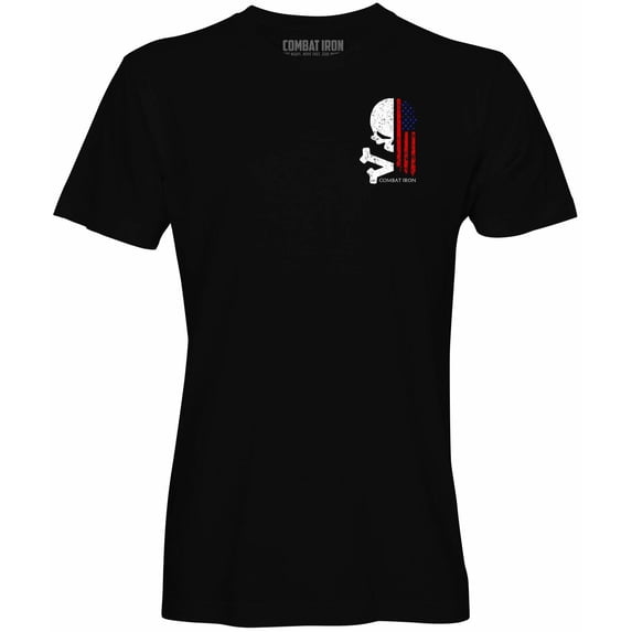COMBAT IRON APPAREL™ LIBERTY SKULL USA EDITION MEN'S T-SHIRT S / BLACK